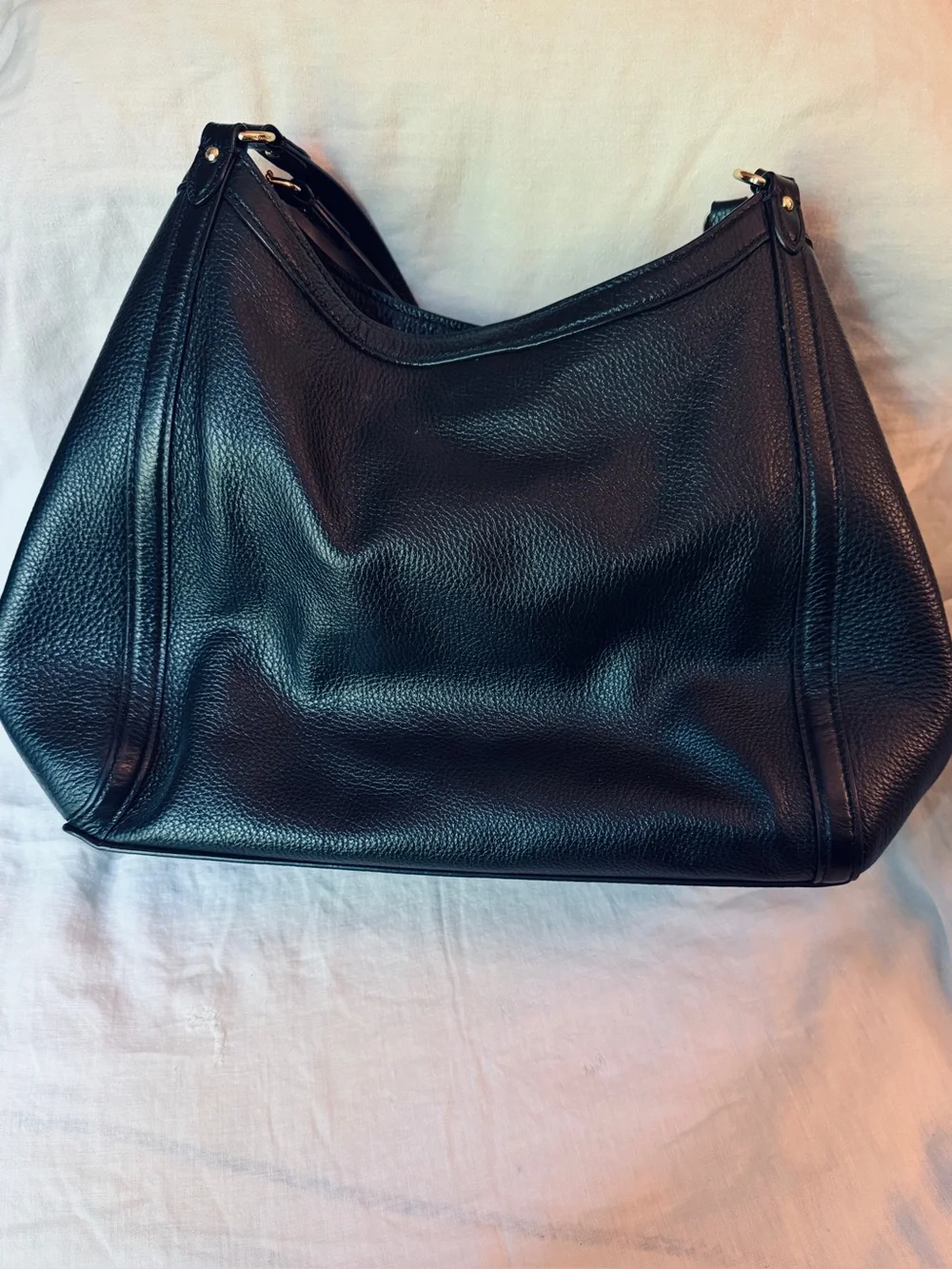 Coach Black Pebbled Leather Hobo Bag